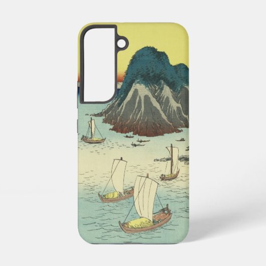 舞阪市：ヴィンテージ日本のウッドブロックプリント SAMSUNG GALAXYケース (裏面)