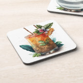 舞鯛の水彩色ガラス コースター (左側)