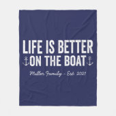 舟の姓で暮らす方が好い |海軍 フリースブランケット (正面)