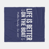 舟の姓で暮らす方が好い |海軍 フリースブランケット (正面(横))