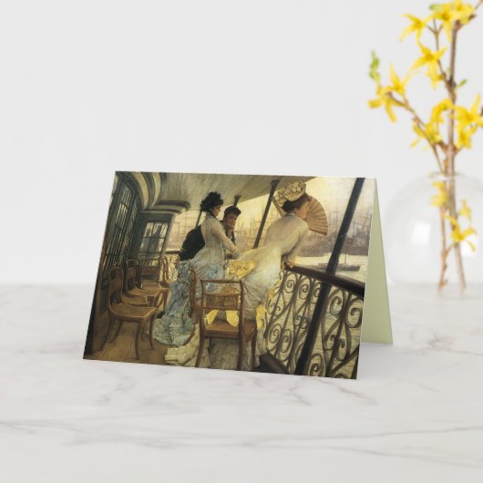 舟の巡航の挨拶状 カード (黄色い花)