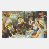 舟遊びの午餐(1881) by ピエール・レノワール 長方形シール (正面)