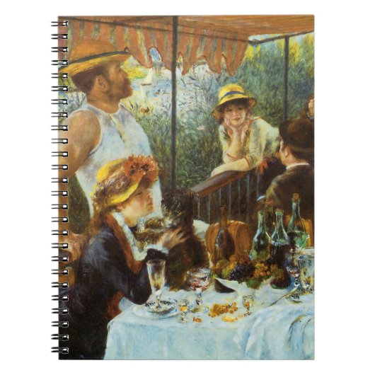 舟遊びの昼食（1881） by ピエール・レノワール ノートブック (正面)