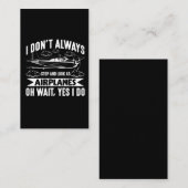 航おもしろい空機愛好者飛行機 名刺 (正面/裏面)