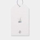 「航け！」船の帆のデザインの誕生日プレゼントタグ 海洋風 ギフトタグ (裏面)