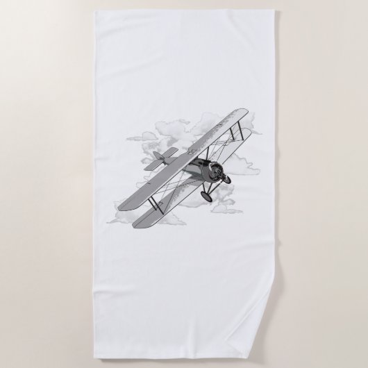 航クラシック空二機 ビーチタオル (正面)