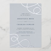 航海できる |ロ航海のープ結婚ズ 箔招待状 (正面)