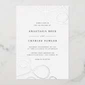 航海できる |ロ航海のープ結婚ズ 箔招待状 (正面)