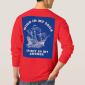 航海にインスパイアされたフレーズTシャツ Tシャツ (裏面)