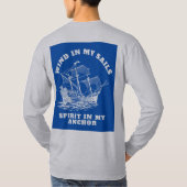 航海にインスピレーションを与える引用Tシャツ Tシャツ (裏面)