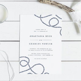 航海に適した結婚式招待状 |白 招待状