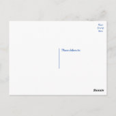 航海のありがとう海波ブルー夏結婚の ポストカード (裏面)