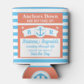 航海のいかりおもしろい |船カスタム船の名前 缶クーラー (裏面)