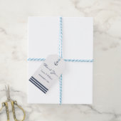 航海のいかりとストライプのの結婚ギフトラベル ギフトタグ (より糸付き)