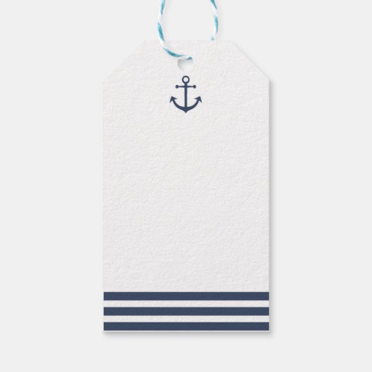 航海のいかりとストライプのの結婚ギフトラベル ギフトタグ (裏面)