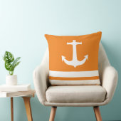 航海のいかりとストライプパターン クッション (椅子)