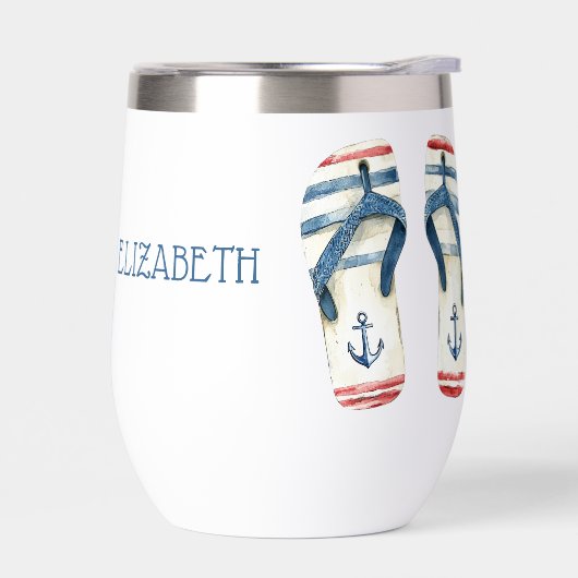 航海のいかりとストライプ反転 (左面)