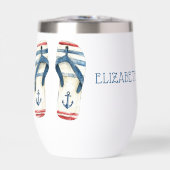 航海のいかりとストライプ反転 (正面)