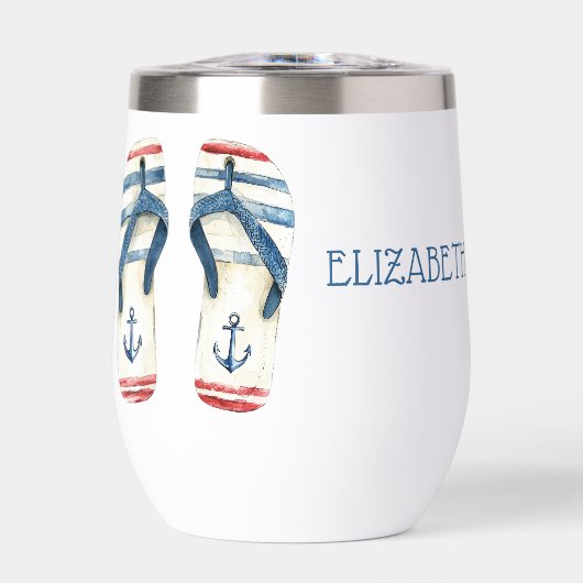 航海のいかりとストライプ反転 (正面)