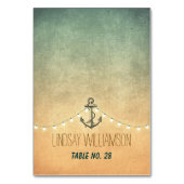 航海のいかりとストリングライトの座席表 テーブルナンバー (正面)