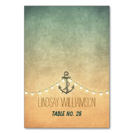 航海のいかりとストリングライトの座席表 テーブルナンバー