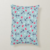 航海のいかりとハートパターン アクセントクッション (裏面(縦))