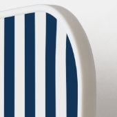 航海のいかりとロープネイビーブルーストライプカスタム ピックルボールラケット (左詳細)