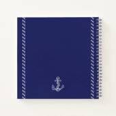 航海のいかりとロープブルー ノートブック (裏面)