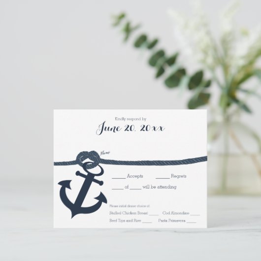 航海のいかりとロープ応答暗色 出欠カード (スタンド正面)