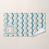 航海のいかりと波 バスタオルセット (ハンドタオル)