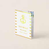 航海のいかりのユニークフローラ写真の保存日付 箔カード (正面)