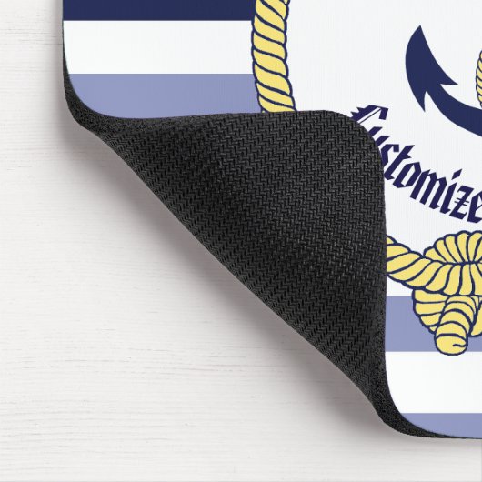 航海のいかりの結び目カスタマイズ名 マウスパッド (コーナー)