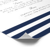 航海のいかりの結婚バーメニュー記号 ポスター (角)