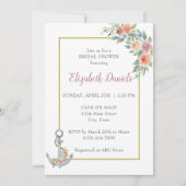 航海のいかりウェディングシャワー招待状 招待状 (正面)