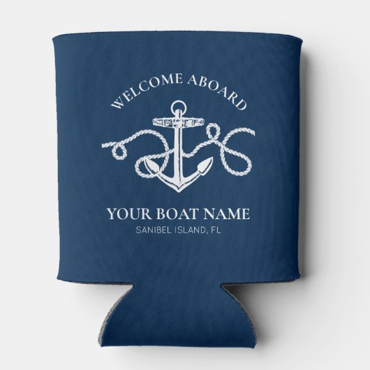 航海のいかりウェルカムクアボードボート名 缶クーラー (裏面)