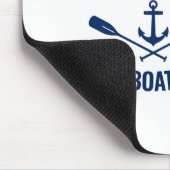 航海のいかりオアーズヘルムキャプテン&ボートネームブルー マウスパッド (コーナー)