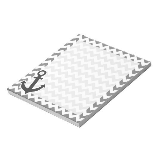 航海のいかりオンダークグレーシェブロン ノートパッド (回転)