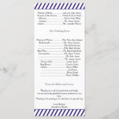 航海のいかりオンブルーストライプ結婚式 プログラム (裏面)