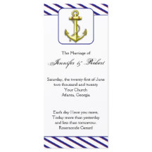 航海のいかりオンブルーストライプ結婚式 プログラム