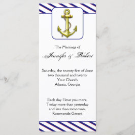 航海のいかりオンブルーストライプ結婚式 プログラム