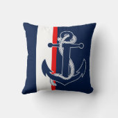 航海のいかりオン赤白青パタストライプーン クッション (裏面)