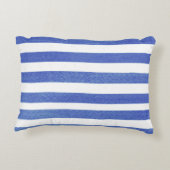 航海のいかりオン青い水色ストライプ アクセントクッション (裏面)