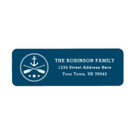 航海のいかりオーアーズスターズロープアクアアドレス ラベル