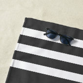 航海のいかりオーアーズヘルムグレイ&ホワイト ビーチタオル (インサイチュ)