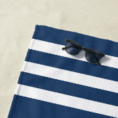 航海のいかりオーアーズヘルムナマブルー&ホワイト ビーチタオル (インサイチュ)