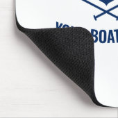 航海のいかりオール船長とボート名ブルー マウスパッド (コーナー)