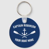 航海のいかりオール船長と船名海軍 キーホルダー (正面)