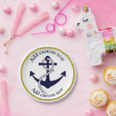 航海のいかりカスタムパーティー紙プレート ペーパープレート (パーティー)