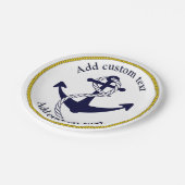 航海のいかりカスタムパーティー紙プレート ペーパープレート (アングル)