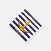 航海のいかりカスタムパーティー スタンダードカクテルナプキン (角)